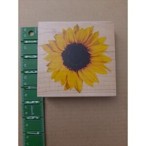 Sunflower Stamp Inkadinkado Large Wood Mounted Rubber New 4inX4in